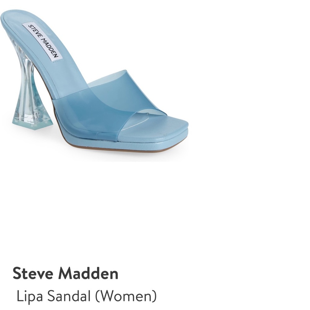 Steve Madden:Blue translucent chic heels